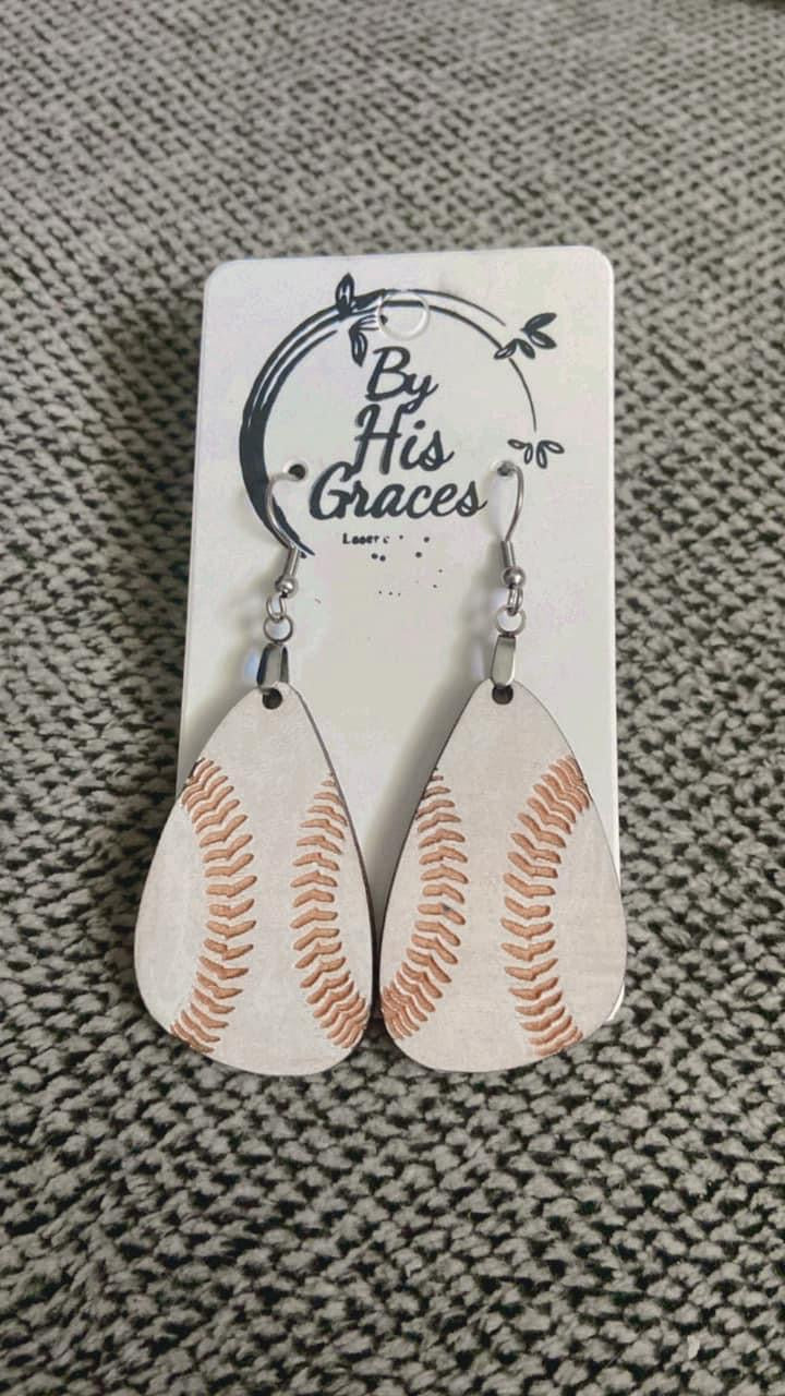 Baseball Earrings