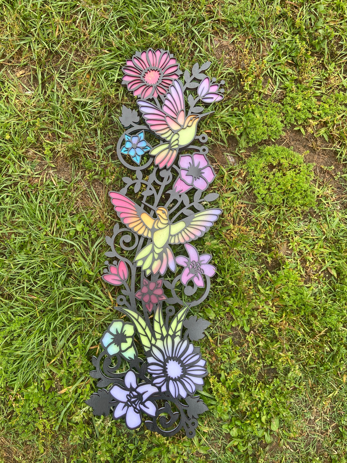 Door Hanger- Garden Hummingbird