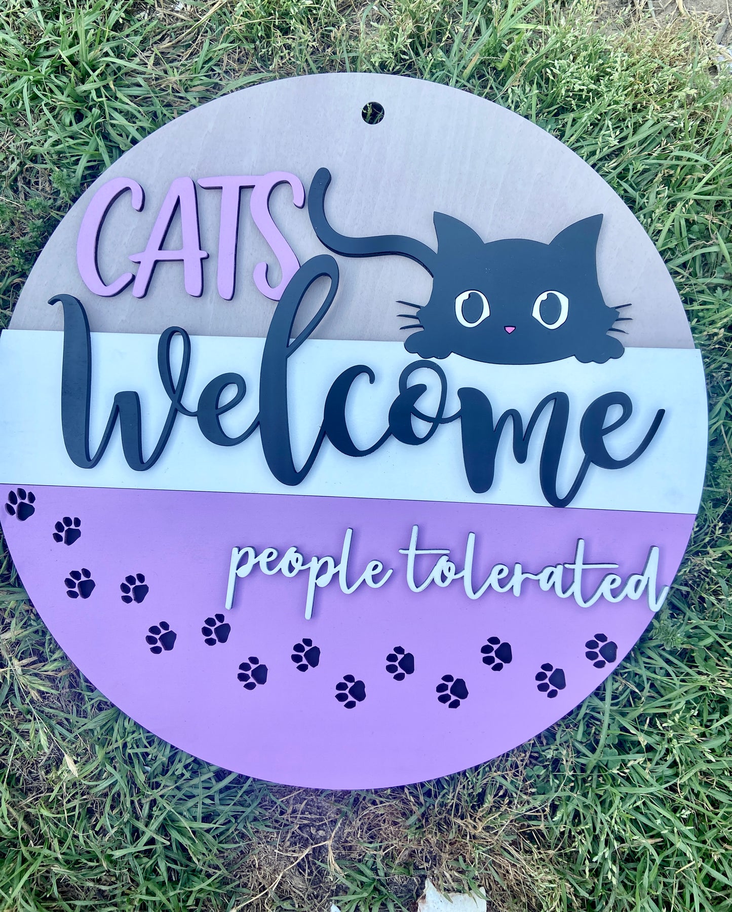 Cats Welcome Sign