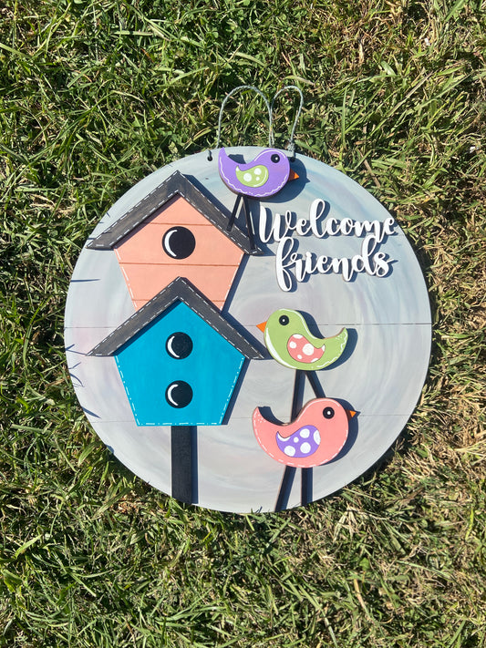 Welcome Friends BIrdhouse