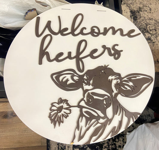 Welcome Heifer Door Hanger