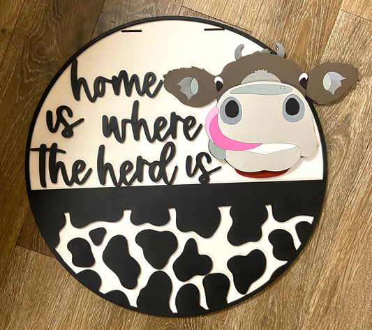 Home is where the Herd is Door Hanger