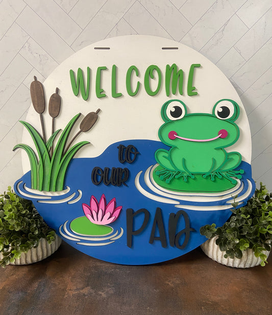 Welcome Frog Door Hanger