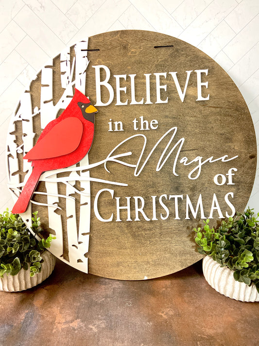 Believe in the Magic of Christmas Door Hanger