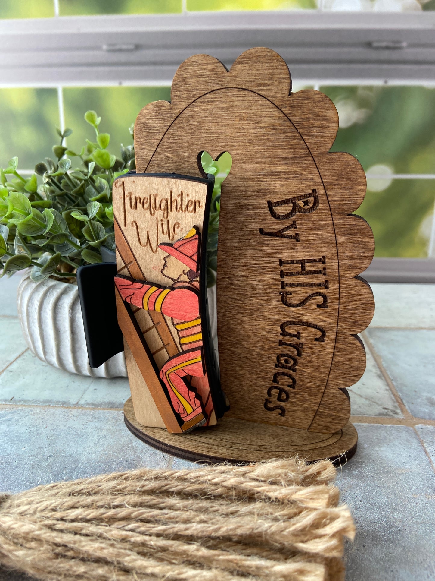 Firefighter Wife Hair Clip