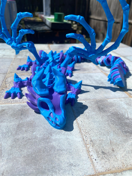 3D Blue Bones Dragon