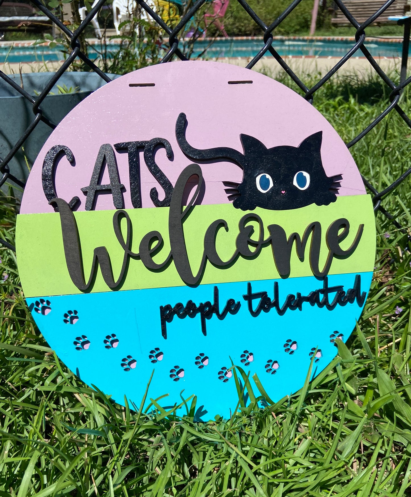 Cats Welcome Sign