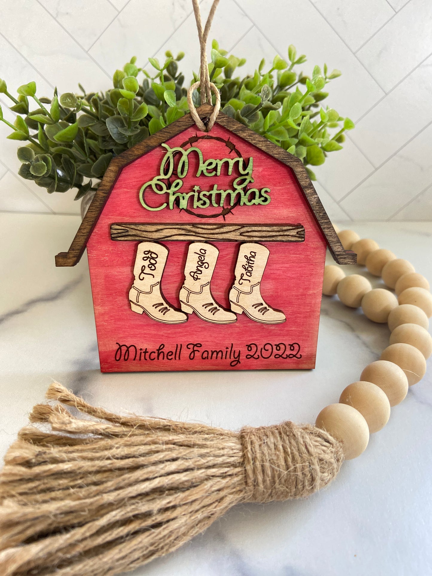 Barn N Boot Personalized Ornament
