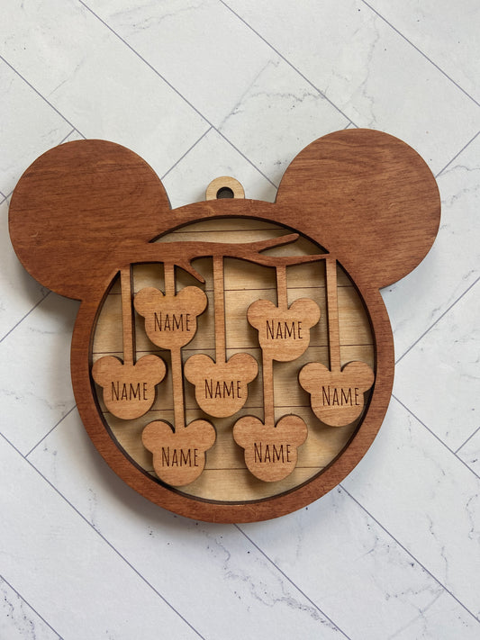 Hanging Family Mouse Ornament
